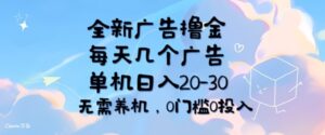 全新升级广告宣传撸金,每日好多个广告宣传,单机版日入20-30 不用养机,0要求0资金投入-中创网_分享创业项目_助您在家赚钱