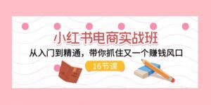小红书电商实战演练班,实用教程,陪你把握住又一个挣钱出风口(17节)-中创网_分享创业项目_助您在家赚钱