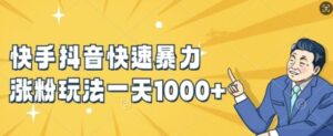 快手抖音快速暴力涨粉玩法,新手小白也能学会,一天1k+【揭秘】-中创网_分享创业项目_助您在家赚钱