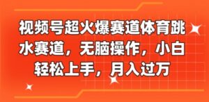 视频号超火爆赛道体育跳水赛道,无脑操作,小白轻松上手,月入过万-中创网_分享创业项目_助您在家赚钱