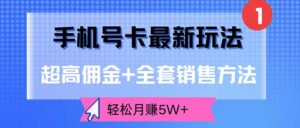 (12375期)手机号卡最新玩法,超高佣金+全套销售方法,轻松月赚5W+-中创网_分享创业项目_助您在家赚钱
