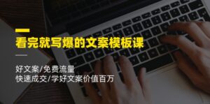 看了也写爆文案模板课,好文案/流量/销售成交/学好文案价值不菲-中创网_分享创业项目_助您在家赚钱