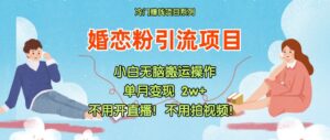 小红书的婚恋交友粉引流方法,无需做直播!无需拍摄视频!不需要做交货-中创网_分享创业项目_助您在家赚钱