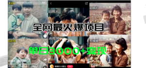 (11546期)各大网站爆红的AI让老照片动起来实例教程,借势营销日赚3000 ,含有完全免费专用工具一键…-中创网_分享创业项目_助您在家赚钱