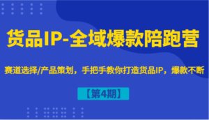 货品IP-全域爆款陪跑营【第4期】赛道选择/产品策划,手把手教你打造货品IP,爆款不断-中创网_分享创业项目_助您在家赚钱