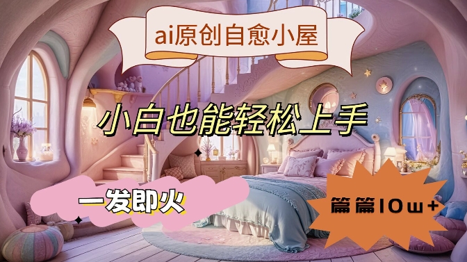 ai原创治愈小屋，小白也能轻松上手，一发即火，篇篇10w+【揭秘】-中创网_分享创业项目_助您在家赚钱