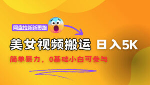 （12177期）【新思路】视频搬运+网盘拉新，靠搬运每日5000+简单暴力，0基础小白可参与-中创网_分享创业项目_助您在家赚钱