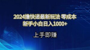 (11680期)2024撸快递最新玩法零成本新手小白日入1000+-中创网_分享创业项目_助您在家赚钱