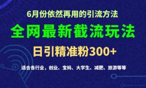 2024全网最新截留玩法,每日引流突破300+-中创网_分享创业项目_助您在家赚钱