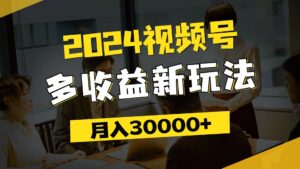(11905期)2024视频号多收益新玩法,每天5分钟,月入3w+,新手小白都能简单上手-中创网_分享创业项目_助您在家赚钱