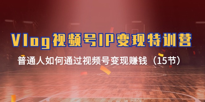 图片[1]-Vlog微信视频号IP转现夏令营，平常人怎样通过视频号变现挣钱（15节）