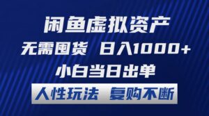 （12187期）闲鱼虚拟资产 无需囤货 日入1000+ 小白当日出单 人性玩法 复购不断-中创网_分享创业项目_助您在家赚钱