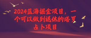 2024蓝海掘金项目,一个可以做到退休的塔罗占卜项目-中创网_分享创业项目_助您在家赚钱
