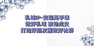 公域IP转现大神课:搞好公域处于被动交易量,打造好微信朋友圈搞好社群营销(18节)-中创网_分享创业项目_助您在家赚钱
