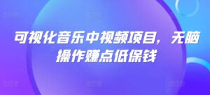可视化音乐中视频项目,无脑操作赚点低保钱-中创网_分享创业项目_助您在家赚钱