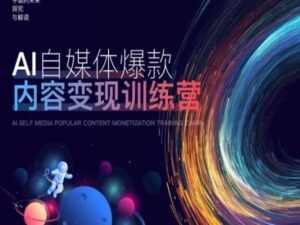 AI自媒体爆款内容变现训练营，20%底层逻辑，60%实操方法，20%案例拆解(即学即用)-中创网_分享创业项目_助您在家赚钱