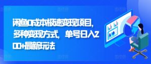 闲鱼0成本极速变现项目，多种变现方式 单号日入200+最新玩法-中创网_分享创业项目_助您在家赚钱
