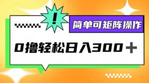 （12740期）0撸3.0，轻松日收300+，简单可矩阵操作-中创网_分享创业项目_助您在家赚钱