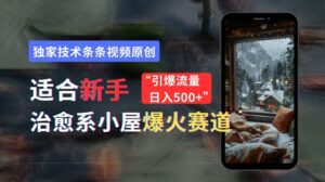 适合新手的治愈系小屋爆火赛道,小白快速上手,独家技术条条视频原创,引爆流量-中创网_分享创业项目_助您在家赚钱