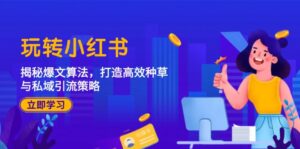 玩转小红书:揭秘爆文算法,打造高效种草与私域引流策略-中创网_分享创业项目_助您在家赚钱