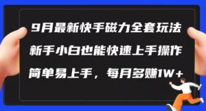 9月最新快手磁力玩法,新手小白也能操作,简单易上手,每月多赚1W+【揭秘】-中创网_分享创业项目_助您在家赚钱