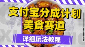 支付宝分成计划，美食赛道，利用软件混剪，轻松上推荐，小白也能月入过万-中创网_分享创业项目_助您在家赚钱