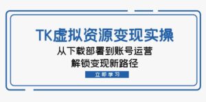 (12770期)TK虚拟资料变现实操:从下载部署到账号运营,解锁变现新路径-中创网_分享创业项目_助您在家赚钱