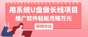 (12666期)用系统U盘做长线项目,推广软件轻松月赚万元(附制作教程+软件)-中创网_分享创业项目_助您在家赚钱