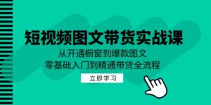 短视频图文带货实战课：从开通橱窗到爆款图文，零基础入门到精通带货-中创网_分享创业项目_助您在家赚钱