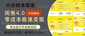 (12434期)闲鱼0成本极速变现项目,多种变现方式 单号日入500+最新玩法-中创网_分享创业项目_助您在家赚钱