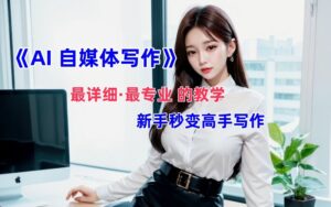 全网最全最细最专业的“AI自媒体写作”教学,新手小白秒变写作高手!-中创网_分享创业项目_助您在家赚钱