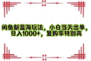(12516期)闲鱼新蓝海玩法,小白当天出单,日入1000+,复购率特别高-中创网_分享创业项目_助您在家赚钱