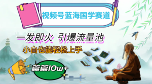 (12636期)视频号蓝海国学赛道,一发即火,引爆流量池,小白也能轻松上手,月入过万-中创网_分享创业项目_助您在家赚钱