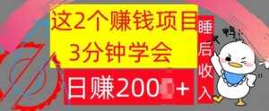 这2个项目,3分钟学会,日赚几张,懒人捡钱-中创网_分享创业项目_助您在家赚钱