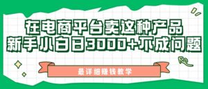 最新在电商平台发布这种产品，新手小白日入3k不成问题，最详细赚钱教学-中创网_分享创业项目_助您在家赚钱