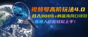 视频号高阶玩法4.0,日入几张的蓝海风口项目,普通人也能轻松上手-中创网_分享创业项目_助您在家赚钱