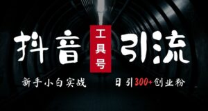 2024最新抖音工具号引流玩法,高效日引300+创业粉,当天变现5k,小白也可成为实战高手-中创网_分享创业项目_助您在家赚钱