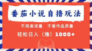 (13014期)番茄小说最新自撸 不看流量 不看质量 轻松日入1000+-中创网_分享创业项目_助您在家赚钱