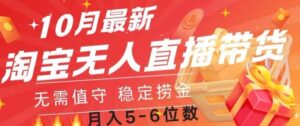 10月最新淘宝无人直播常货,无需值守 稳定捞金-中创网_分享创业项目_助您在家赚钱