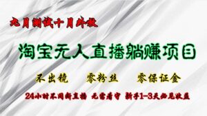 （12862期）淘宝无人直播最新玩法，九月测试十月外放，不出镜零粉丝零保证金，24小…-中创网_分享创业项目_助您在家赚钱