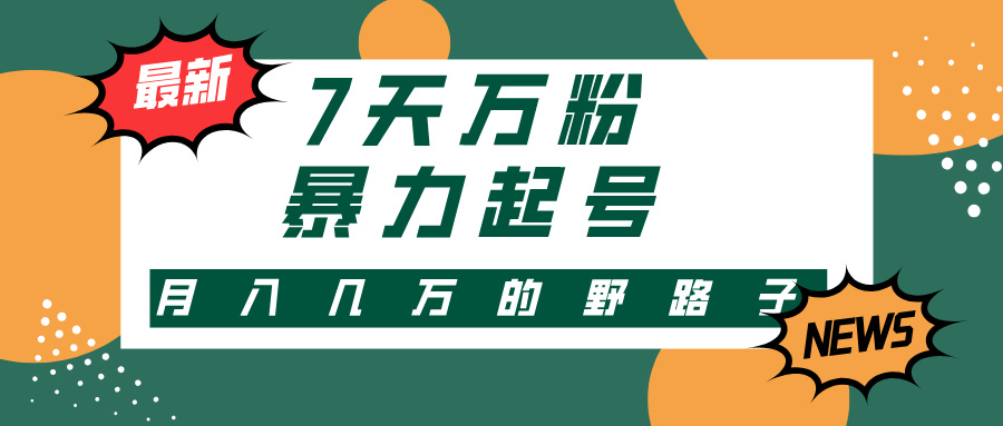 （13047期）3-7天万粉，快手暴力起号，多种变现方式，新手小白秒上手，单月变现几…-中创网_分享创业项目_助您在家赚钱