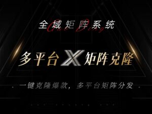 （13126期）全域矩阵系统，可一键克隆爆款矩阵分发到多个平台！矩阵操作日引流500+！-中创网_分享创业项目_助您在家赚钱