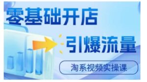 淘宝电商视频实操课,零基础开店,引爆流量-中创网_分享创业项目_助您在家赚钱
