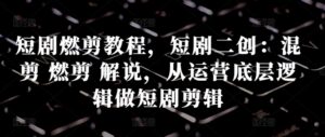 短剧燃剪教程，短剧二创：混剪 燃剪 解说，从运营底层逻辑做短剧剪辑-中创网_分享创业项目_助您在家赚钱