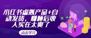 小红书虚拟产品+自动发货,赚睡后收入实在太爽了-中创网_分享创业项目_助您在家赚钱