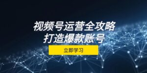(12912期)视频号运营全攻略,从定位到成交一站式学习,视频号核心秘诀,打造爆款…-中创网_分享创业项目_助您在家赚钱