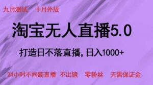 淘宝无人直播5.0，打造日不落直播，24小时不间断直播 不出镜 零粉丝 无需保证金-中创网_分享创业项目_助您在家赚钱