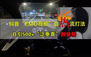 抖音EMO视频自热打法，日引500+“泛垂直”创业粉-中创网_分享创业项目_助您在家赚钱