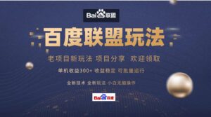 （13076期）百度联盟 单机300+课程分享 小白可无脑操作-中创网_分享创业项目_助您在家赚钱