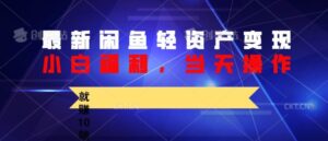 最新闲鱼轻资产变现,纯小白福利,当天操作,就赚10陪以上差价-中创网_分享创业项目_助您在家赚钱